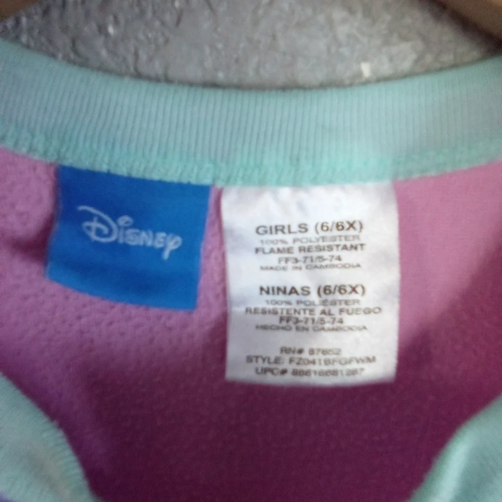 Frozen Kids One Piece Pajama - Pink and Blue